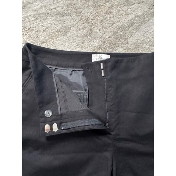 So Slimming By Chico's Dress Cuffed Capris Stretch Pants Black Size 0.5 US 6 - Picture 4 of 6
